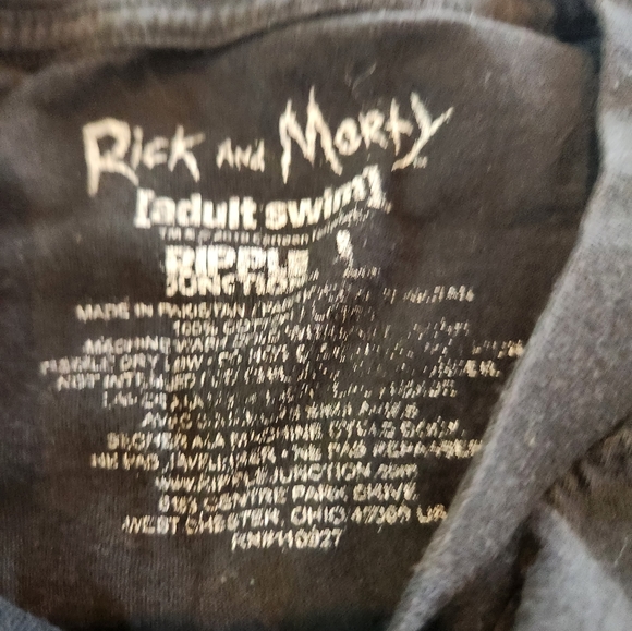 Rick and Morty graphic tee Adult Swim black large - Picture 3 of 5